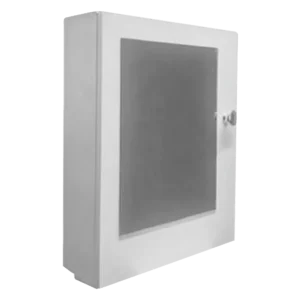 White Wooden Rectangular Wall-Mounted Cabinet