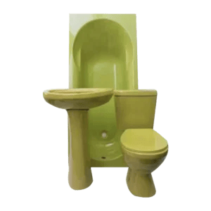 Lime Green Bathroom Sanitary Set 7 Piece