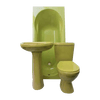 Lime Green Bathroom Sanitary Set 7 Piece