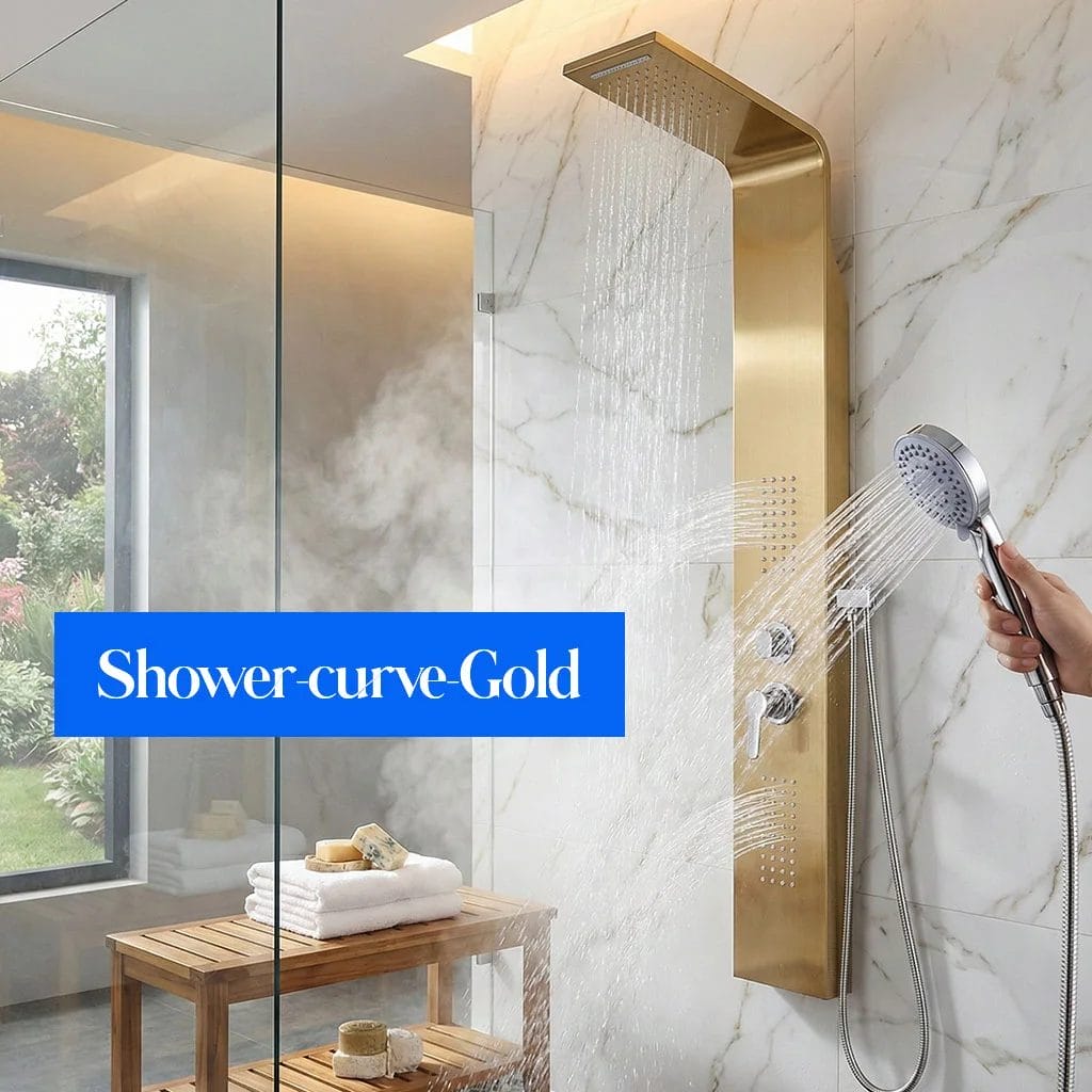Gold Stainless Steel Shower Panel